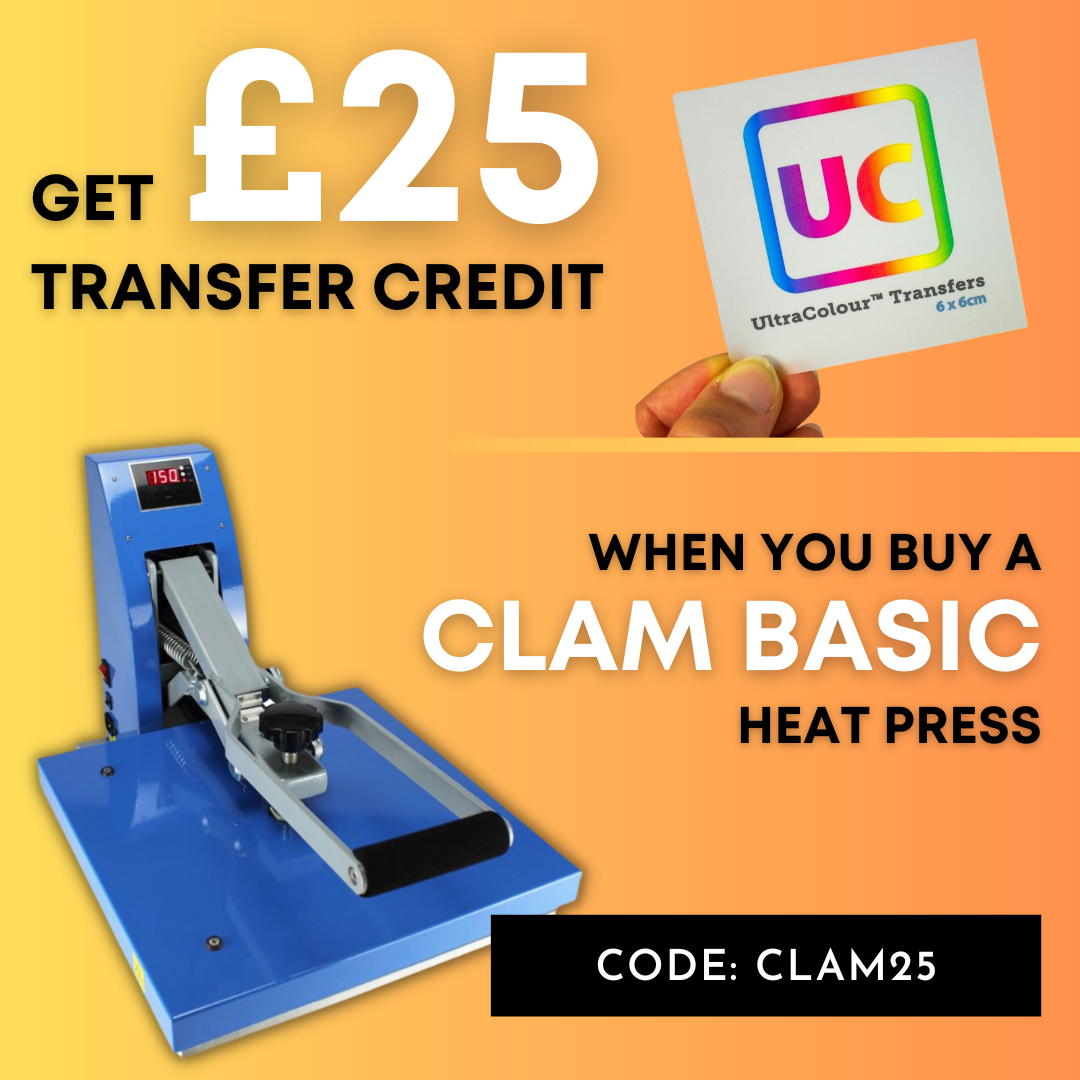 £25 transfer credit with clam basic heat press