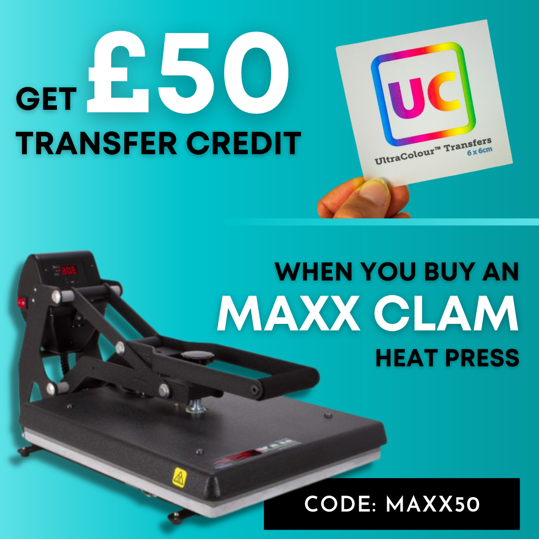 Get £50 Transfer Credit with your Maxx Clam Heat Press