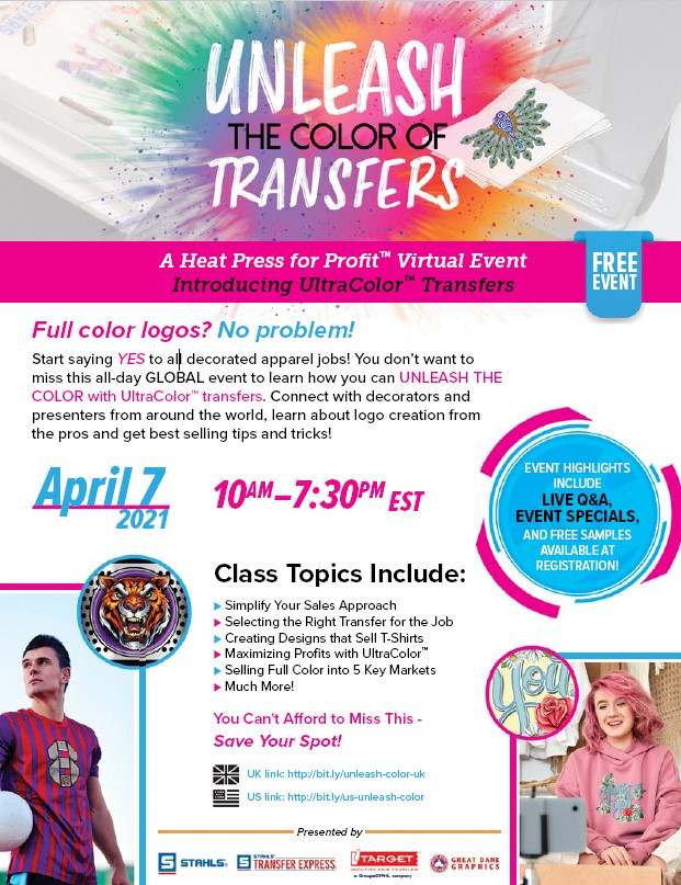 unleash the colour of transfers event pdf